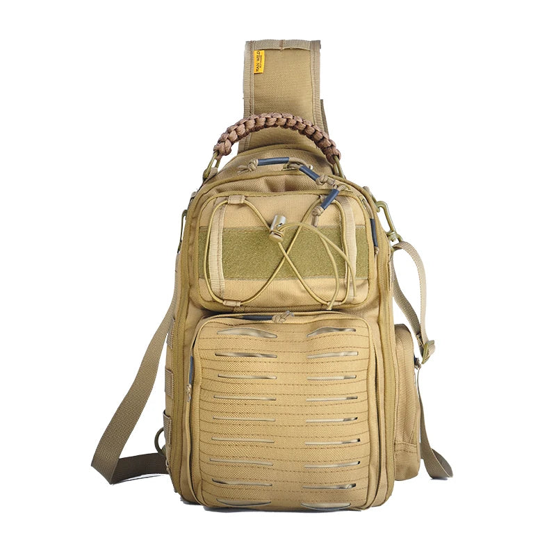 THE PEAK&PATH™ Nylon Fishing Bag Multifunctional Waterproof Durable Single Shoulder Bag Outdoor Camping Hiking Gear Fishing Tackle Bag
