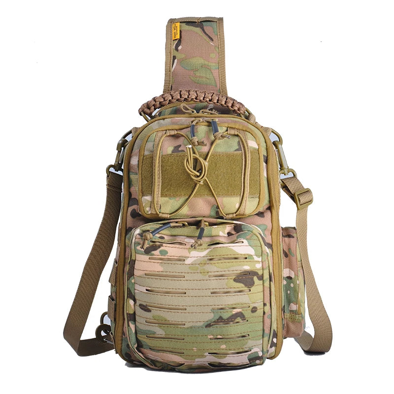 THE PEAK&PATH™ Nylon Fishing Bag Multifunctional Waterproof Durable Single Shoulder Bag Outdoor Camping Hiking Gear Fishing Tackle Bag