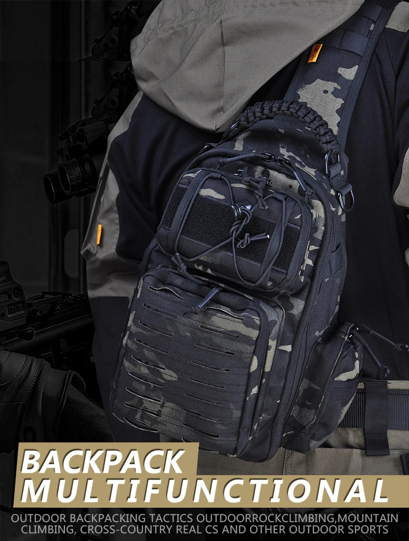 THE PEAK&PATH™ Nylon Fishing Bag Multifunctional Waterproof Durable Single Shoulder Bag Outdoor Camping Hiking Gear Fishing Tackle Bag