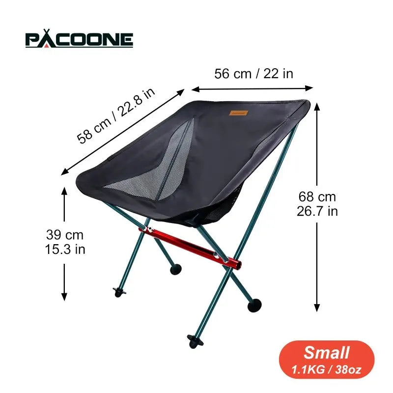 THE PEAK&PATH™PACOONE Camping Fishing Folding Chair Tourist Beach Chaise Longue Chair for Relaxing Foldable Leisure Travel Furniture Picnic