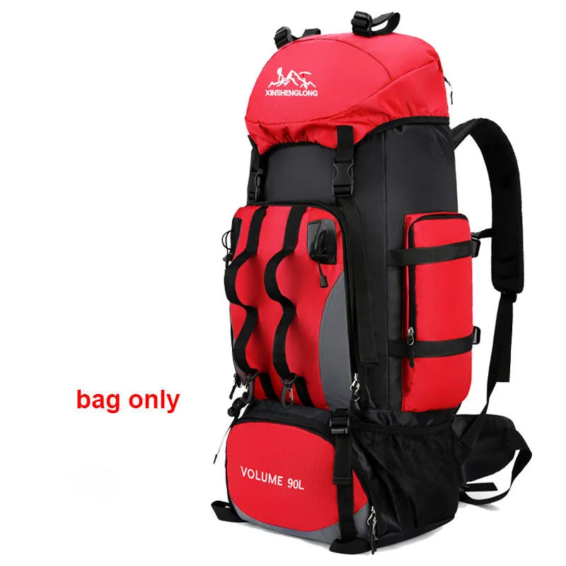 THE PEAK&PATH™90L Waterproof Hiking Camping Backpack Trekking Bag Rucksack Large Capacity Travel Outdoor Sports Bags Camping Equipment Men