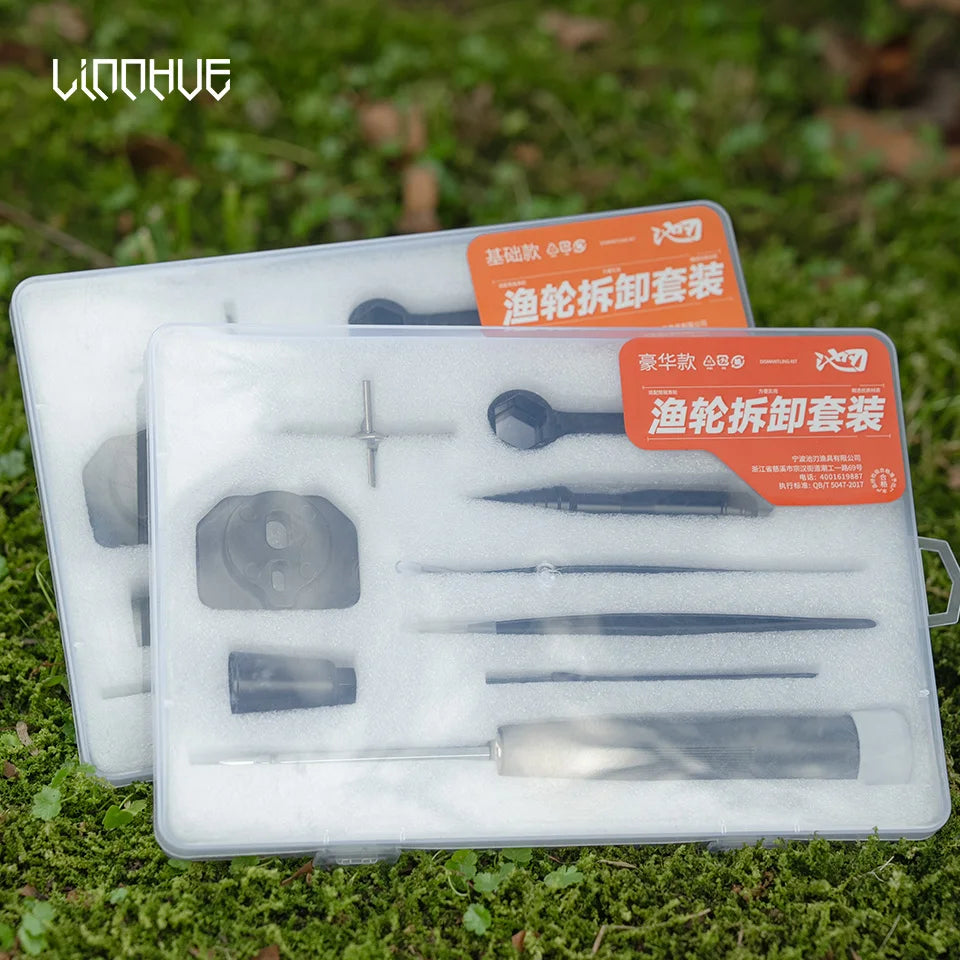 LINNHUE Fishing Tackle Diy Repair Spinning Baitcasting Reel Parts Disassembly Fishing Reel Unload Maintenance Tool Kit