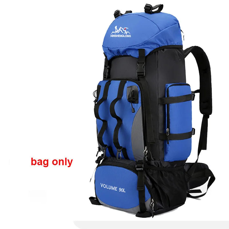 THE PEAK&PATH™90L Waterproof Hiking Camping Backpack Trekking Bag Rucksack Large Capacity Travel Outdoor Sports Bags Camping Equipment Men
