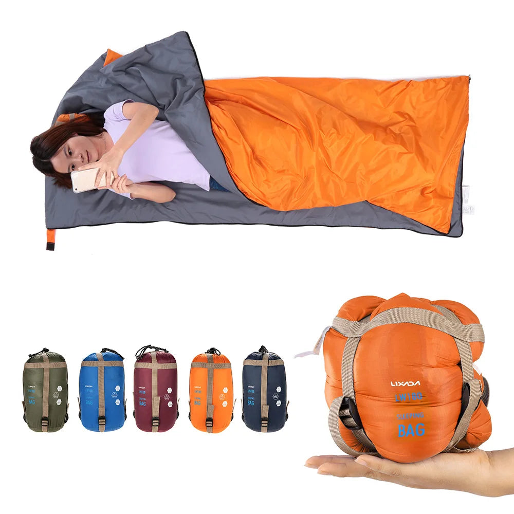THE PEAK&PATH™ 190*75cm Envelope Sleeping Bag Adult Camping Outdoor Mini Walking beach Sleeping Bags Ultralight Travel Bag Spring Autumn
