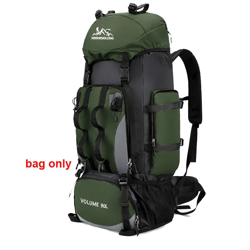 THE PEAK&PATH™90L Waterproof Hiking Camping Backpack Trekking Bag Rucksack Large Capacity Travel Outdoor Sports Bags Camping Equipment Men