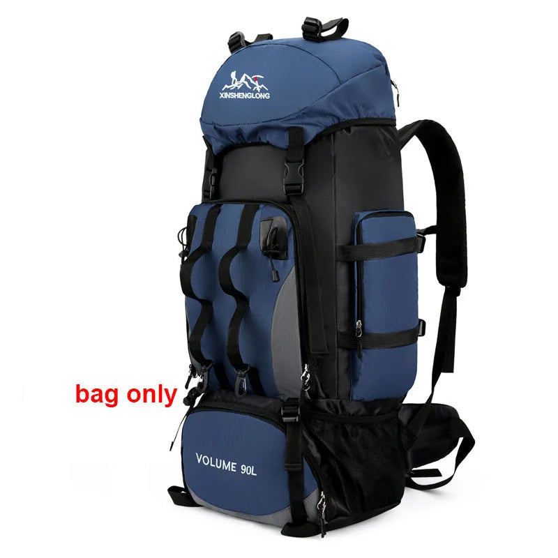 THE PEAK&PATH™90L Waterproof Hiking Camping Backpack Trekking Bag Rucksack Large Capacity Travel Outdoor Sports Bags Camping Equipment Men