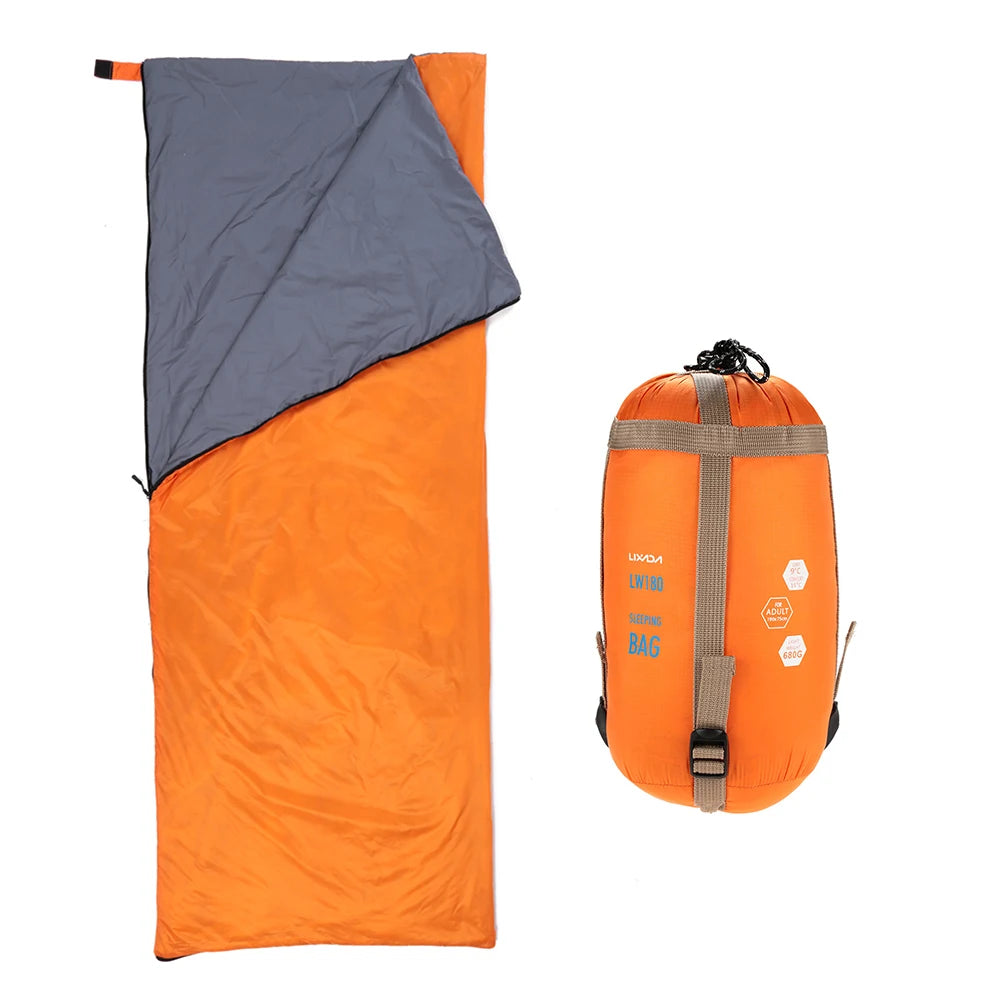 THE PEAK&PATH™ 190*75cm Envelope Sleeping Bag Adult Camping Outdoor Mini Walking beach Sleeping Bags Ultralight Travel Bag Spring Autumn