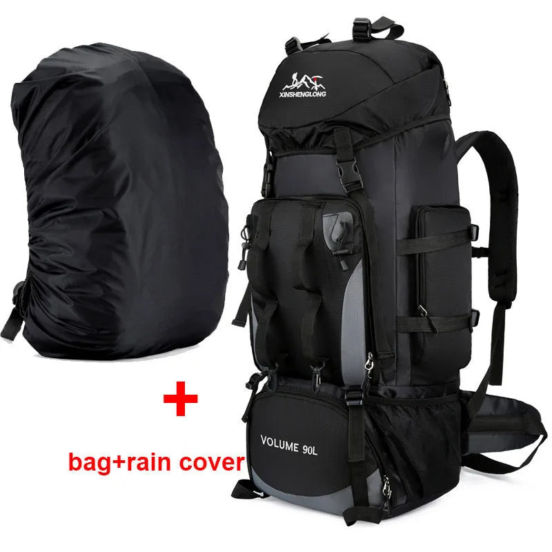 THE PEAK&PATH™90L Waterproof Hiking Camping Backpack Trekking Bag Rucksack Large Capacity Travel Outdoor Sports Bags Camping Equipment Men