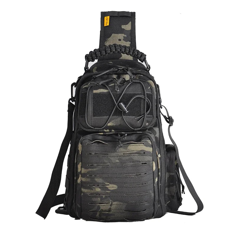 THE PEAK&PATH™ Nylon Fishing Bag Multifunctional Waterproof Durable Single Shoulder Bag Outdoor Camping Hiking Gear Fishing Tackle Bag
