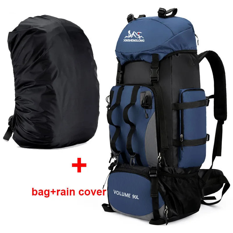 THE PEAK&PATH™90L Waterproof Hiking Camping Backpack Trekking Bag Rucksack Large Capacity Travel Outdoor Sports Bags Camping Equipment Men
